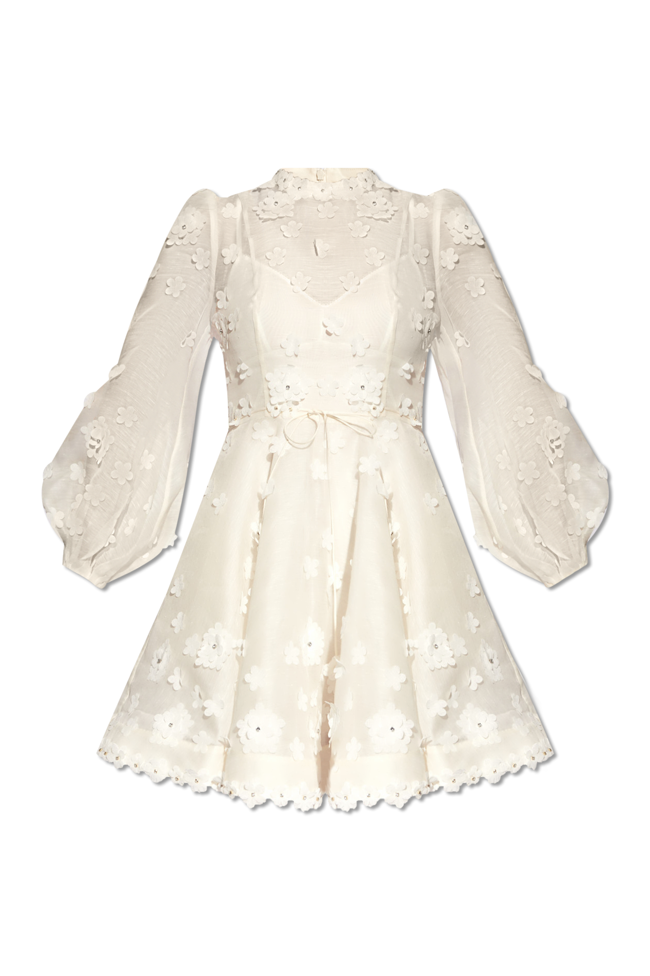 Zimmermann white long sleeve hot sale dress